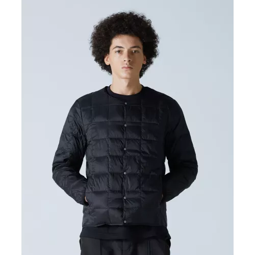 ベーシック クルーネックボタン インナーダウンジャケット